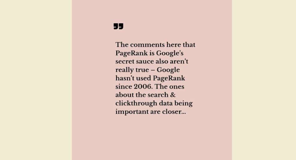 According to an ex-Googler: