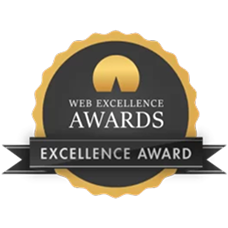 2 Web Excellence Award recognition badge for WebSpero
